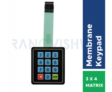 3x4 Universal Matrix Membrane Switch Keypad