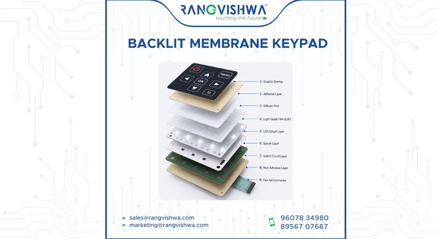 Backlit Membrane Keypad with Diffuser Film