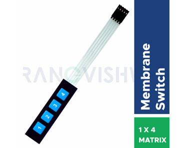 Matrix membrane keypad 1x4 